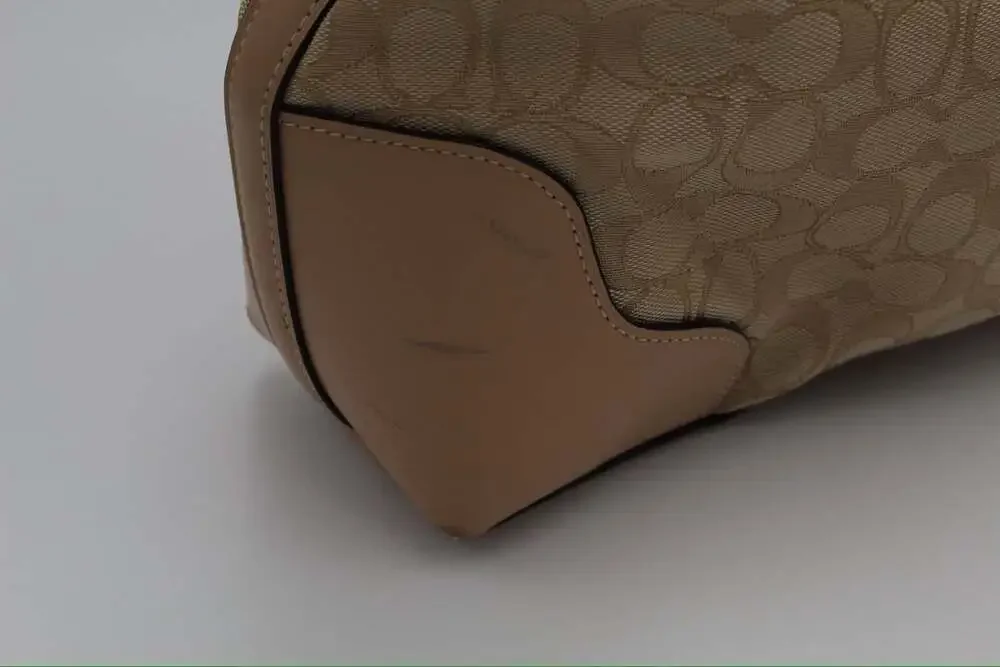Coach F34824 Ivie Hobo Bag Khaki Light Khaki Signature Jacquard